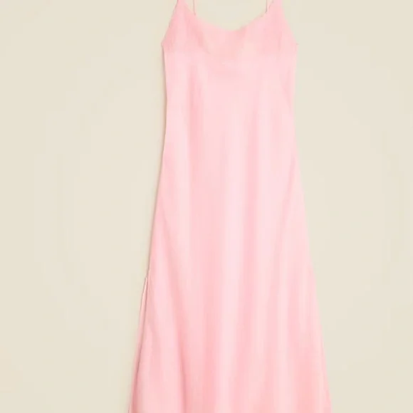 NWT J Crew Embroidered slip dress in ramie in porcelain pink size small - Picture 6 of 8